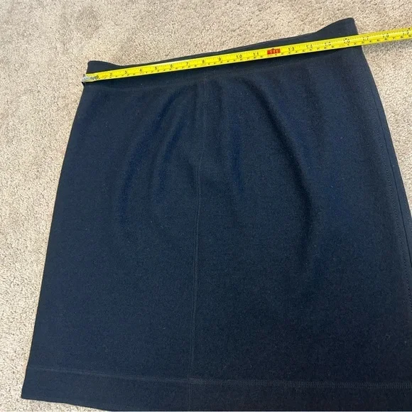 MARC Cain navy blue textured wool pencil skirt Sz XL/14 pull-on - Picture 9 of 12